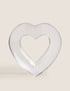 Large Glass Heart Serving Bowl